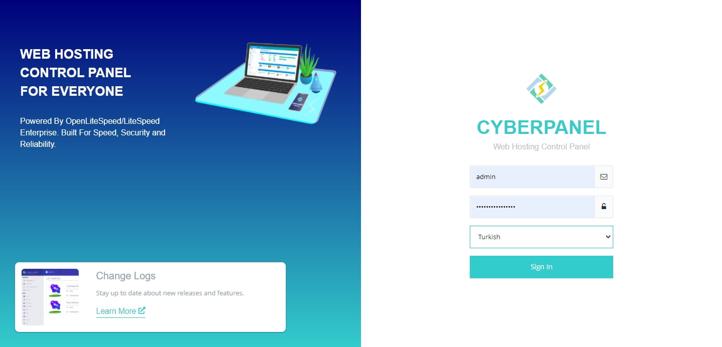 Cyberpanel Kurulumu